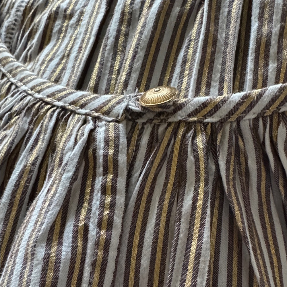LOFT Cream and Black‎ Striped Peasant Blouse - Picture 10 of 12